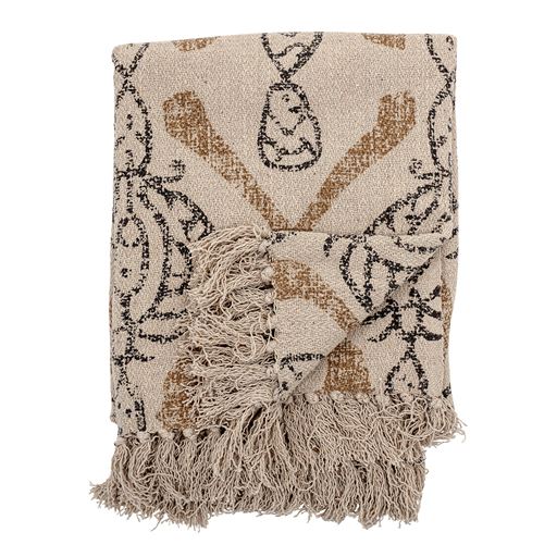 Bloomingville Freddy Plaid, Natur, 130x160 cm