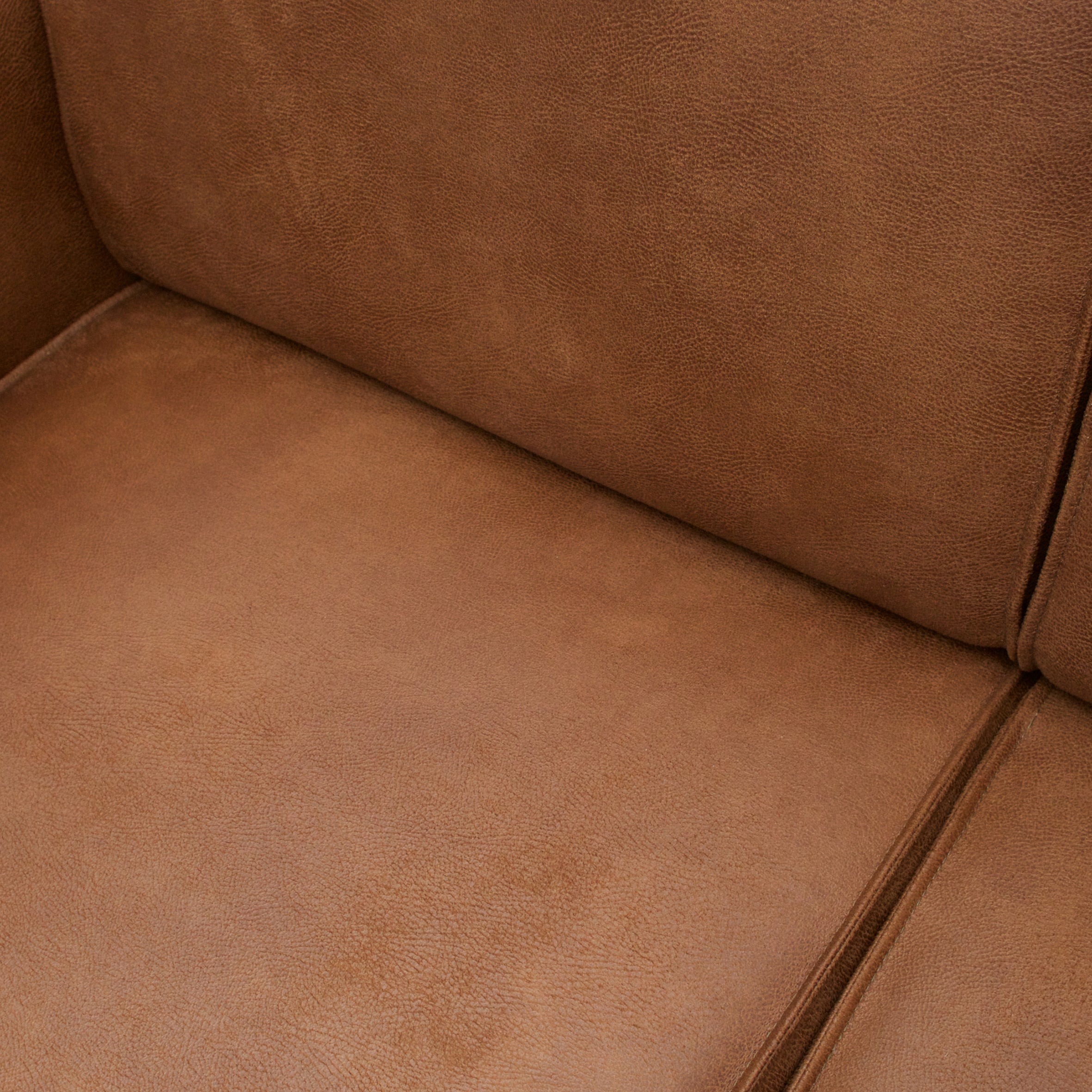 WOOOD Statement 4-zitsbank - Eco-leder - Cognac