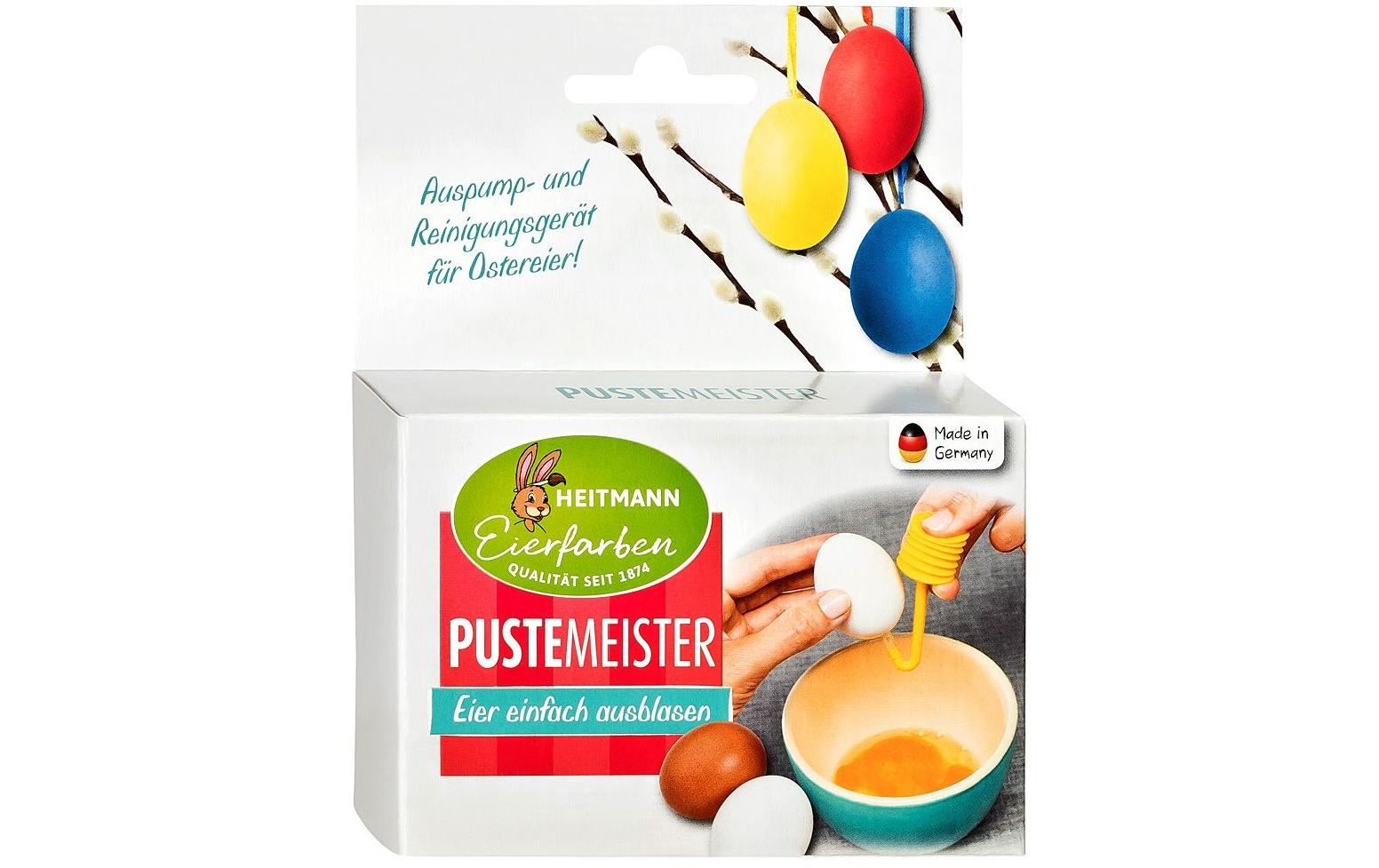Eier-Ausblasgerät Puste-Meister Gelb, 1 StückReinigungsgerät für Ostereier
