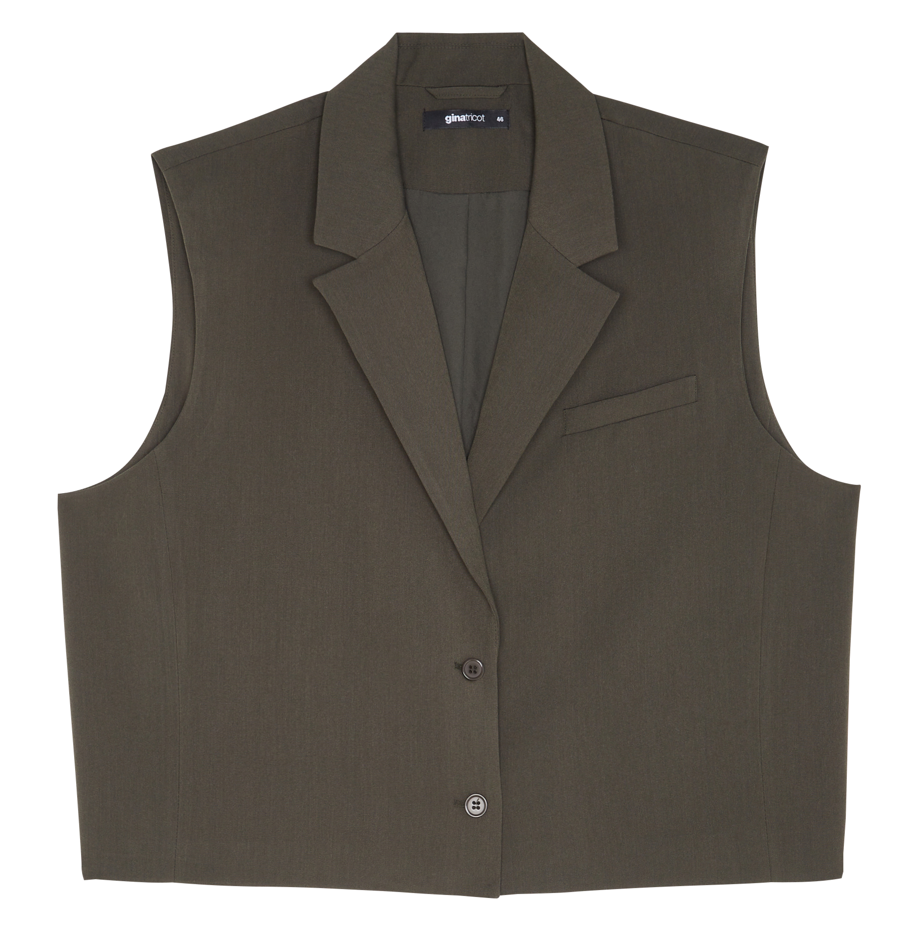 Gilet de costume col tailleur| Kaki