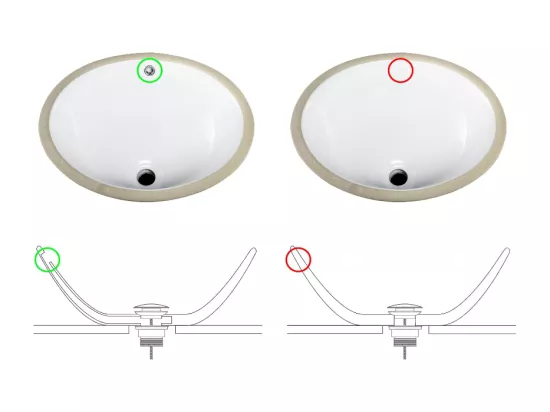 Bonde lavabo or brossé pour vasques sans trop-plein