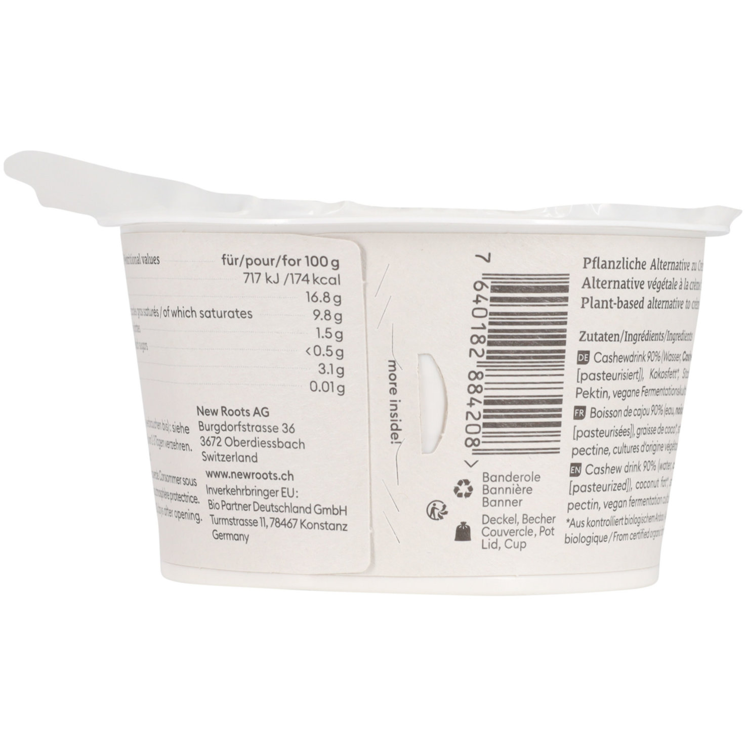 New Roots vegane Alternative zu Crème Fraîche