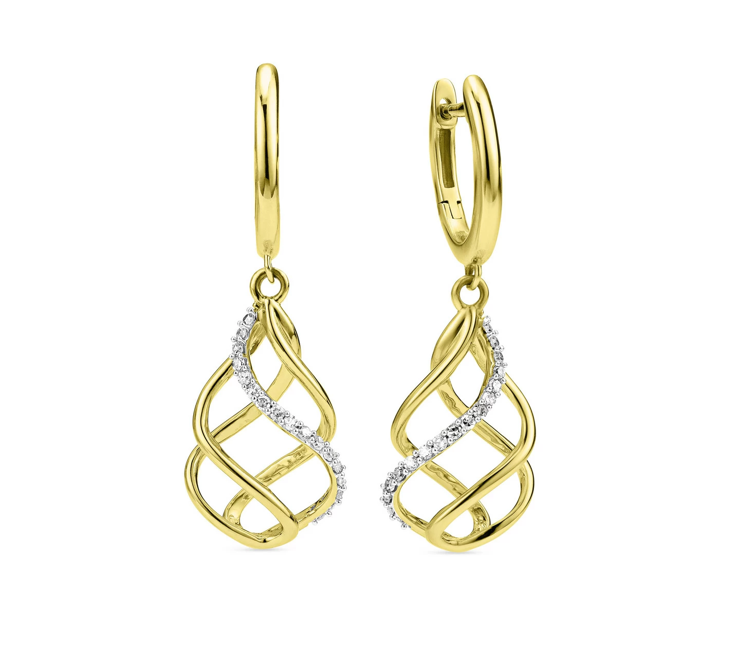Elegante Creolen mit 34 Diamanten