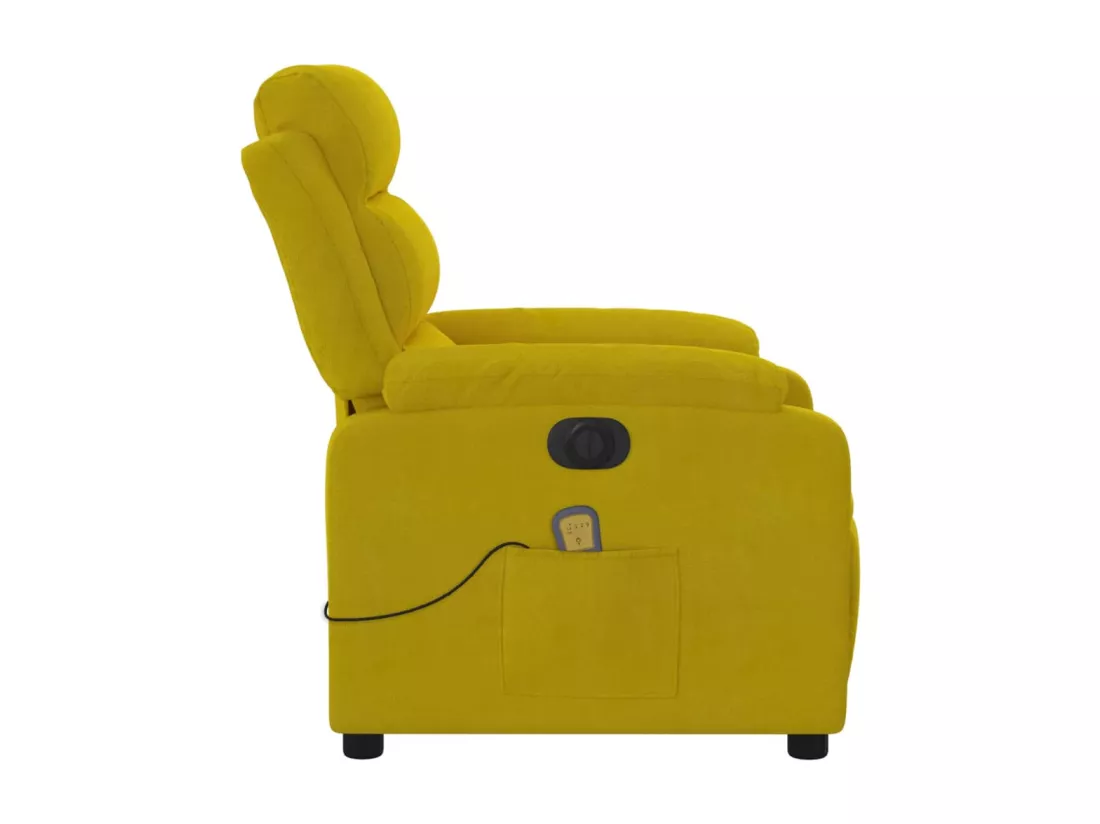 Fauteuil inclinable de massage électrique jaune velours