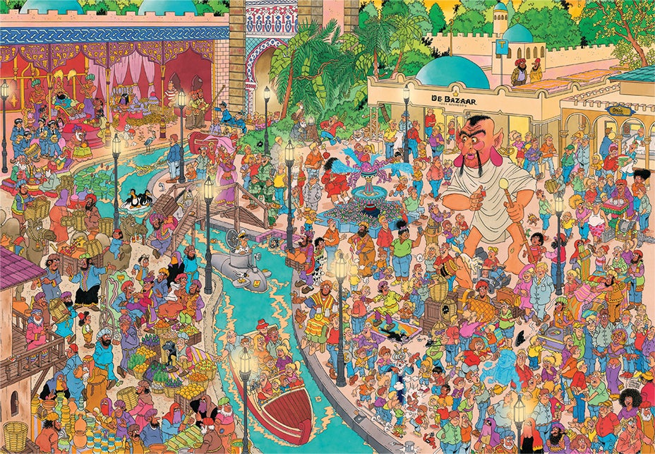 Jumbo puzzel Efteling Jan van Haasteren Fata Morgana 156 x 107 cm 5000 stukjes