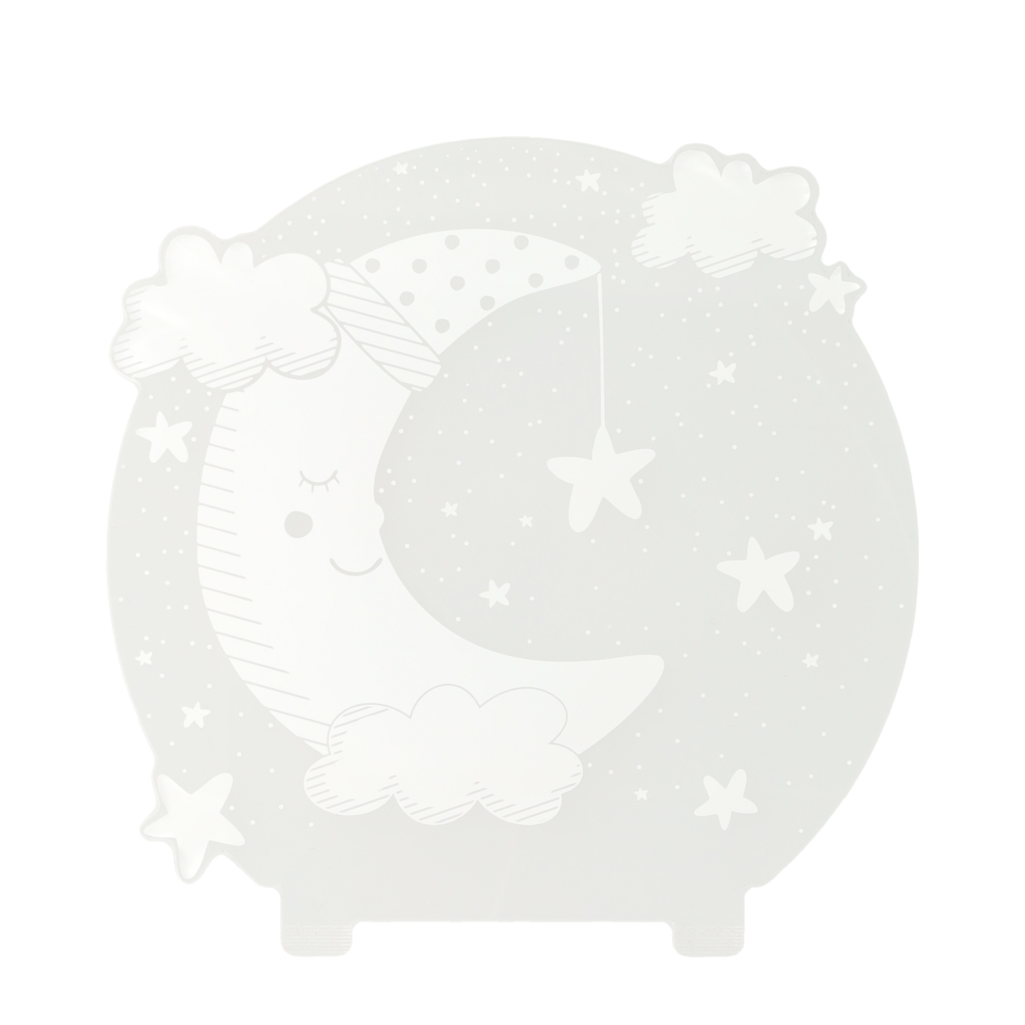 ColourLumy Kinder LED Nachtlicht Baby Bett Licht Nachttisch Lampe mit Farbwechsel / Timer Batteriebetrieben (R52121) - Mond