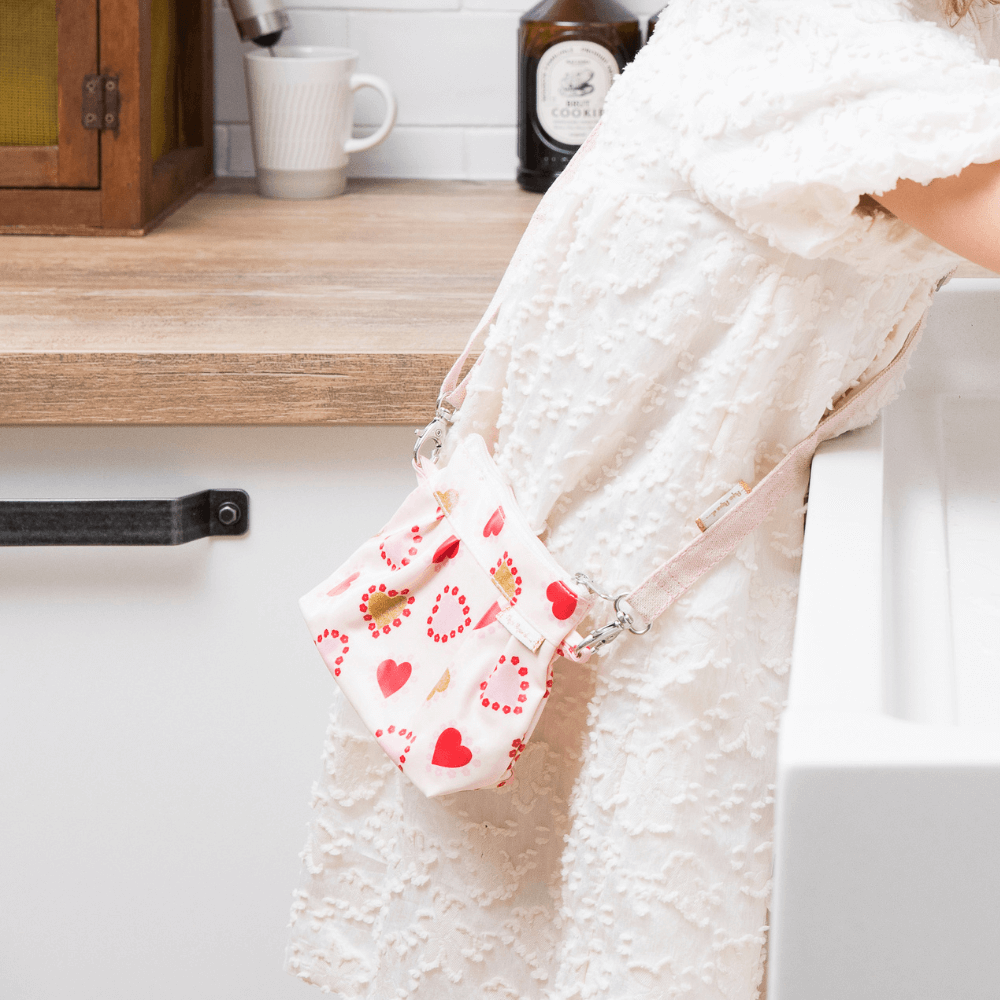 Mini Pochette Plissée Petits Coeurs