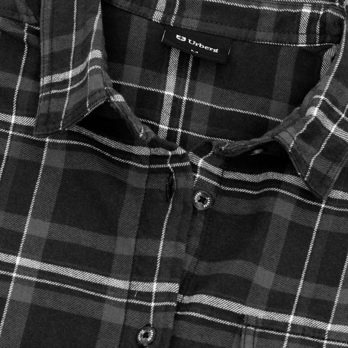 Urberg Flannel Ls W Strap Shirt Wmn Black Beauty