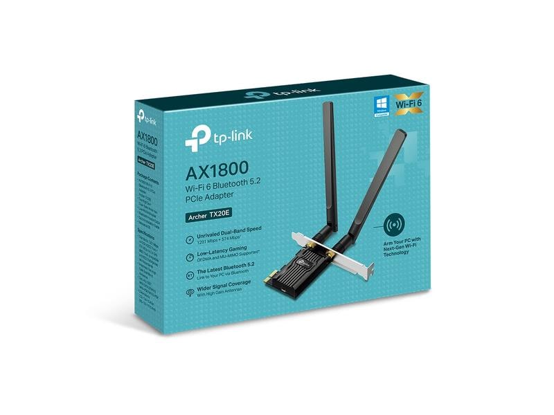 TP-Link WLAN-AX PCIe Adapter Archer TX20E AX1800 Wi-Fi 6 Bluetooth 5.2 PCIe Adapter