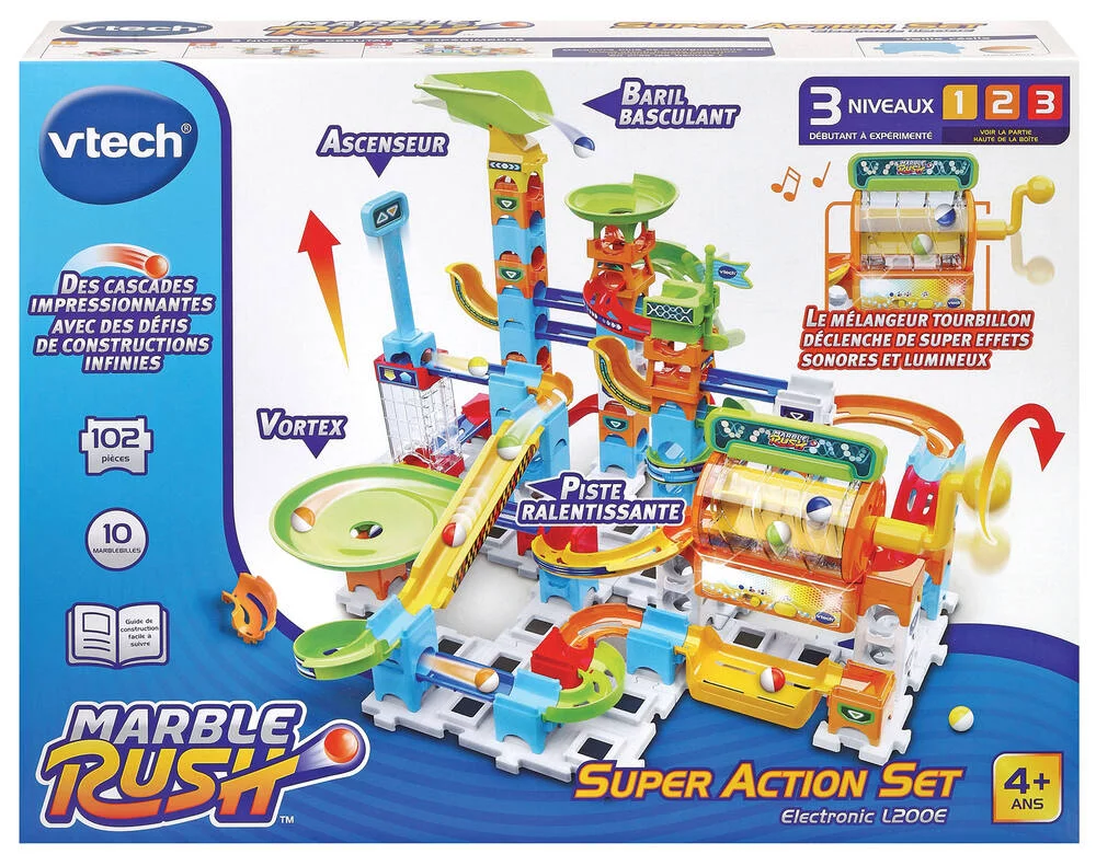 MARBLE RUSH - CIRCUITS A BILLES - SUPER ACTION SET ELECTRONIC L200E