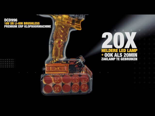 DeWALT DCD996NT 18V Li-Ion accu klopboor- /schroefmachine body in TSTAK - koolborstelloos