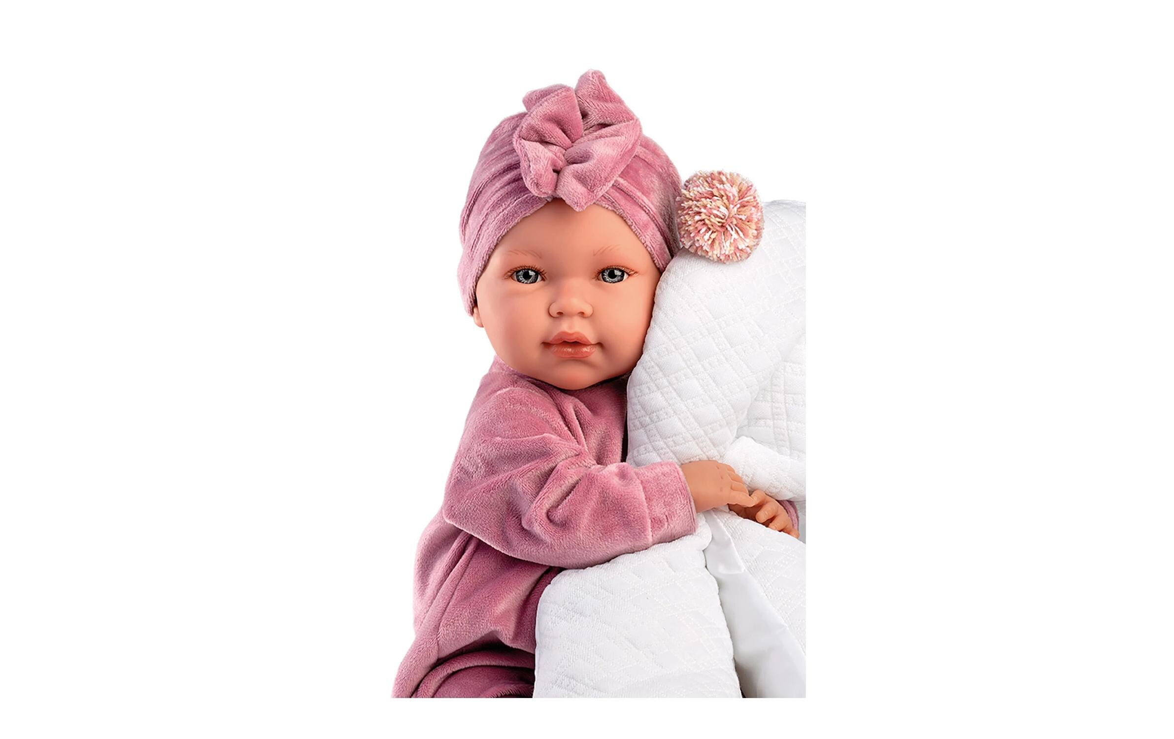 Babypuppe Lala 42 cmNew Born Puppe mit weissem Kissen