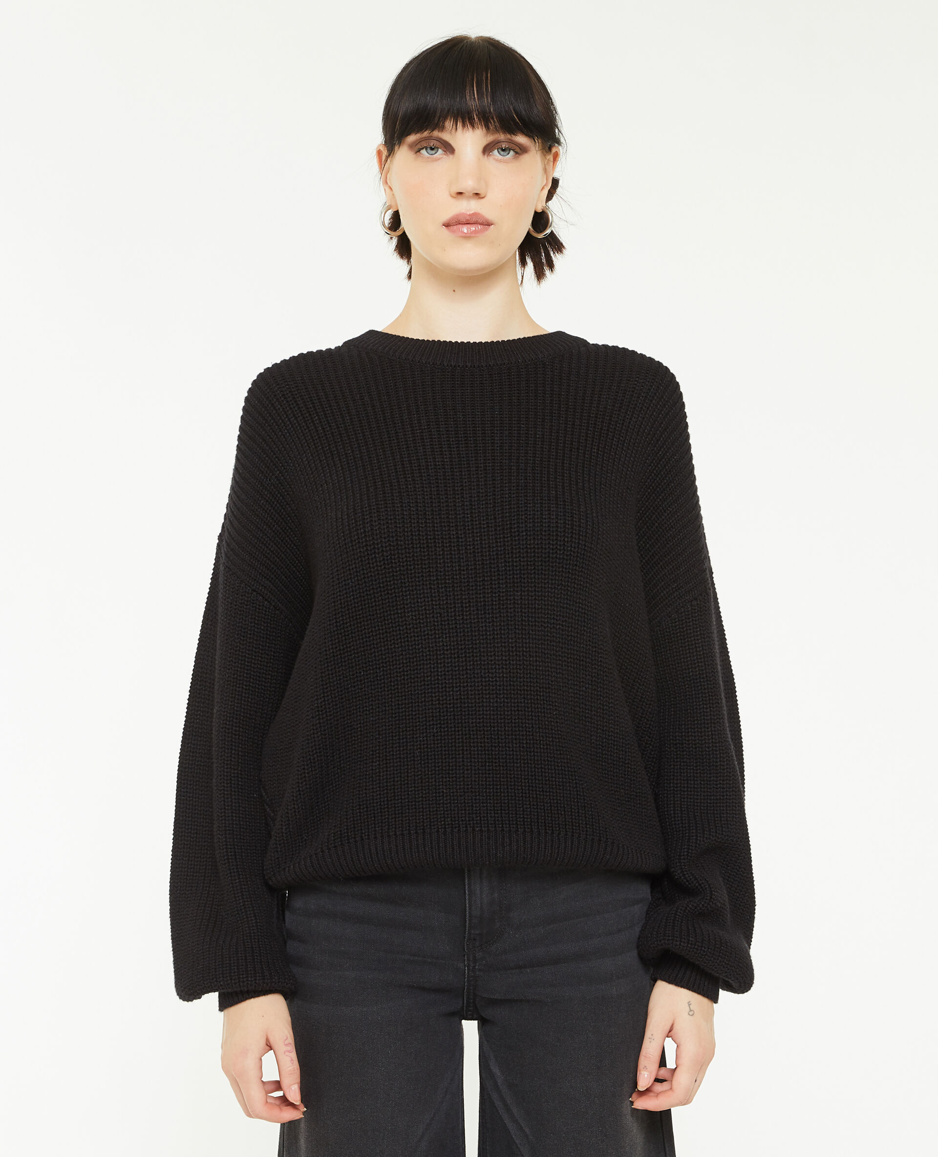 Pull col rond - Noir
