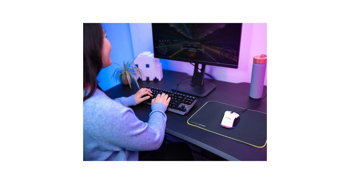 TrustGXT 922 Ybar ECO gaming muis  (Wit, RGB | 200 - 7200 dpi)