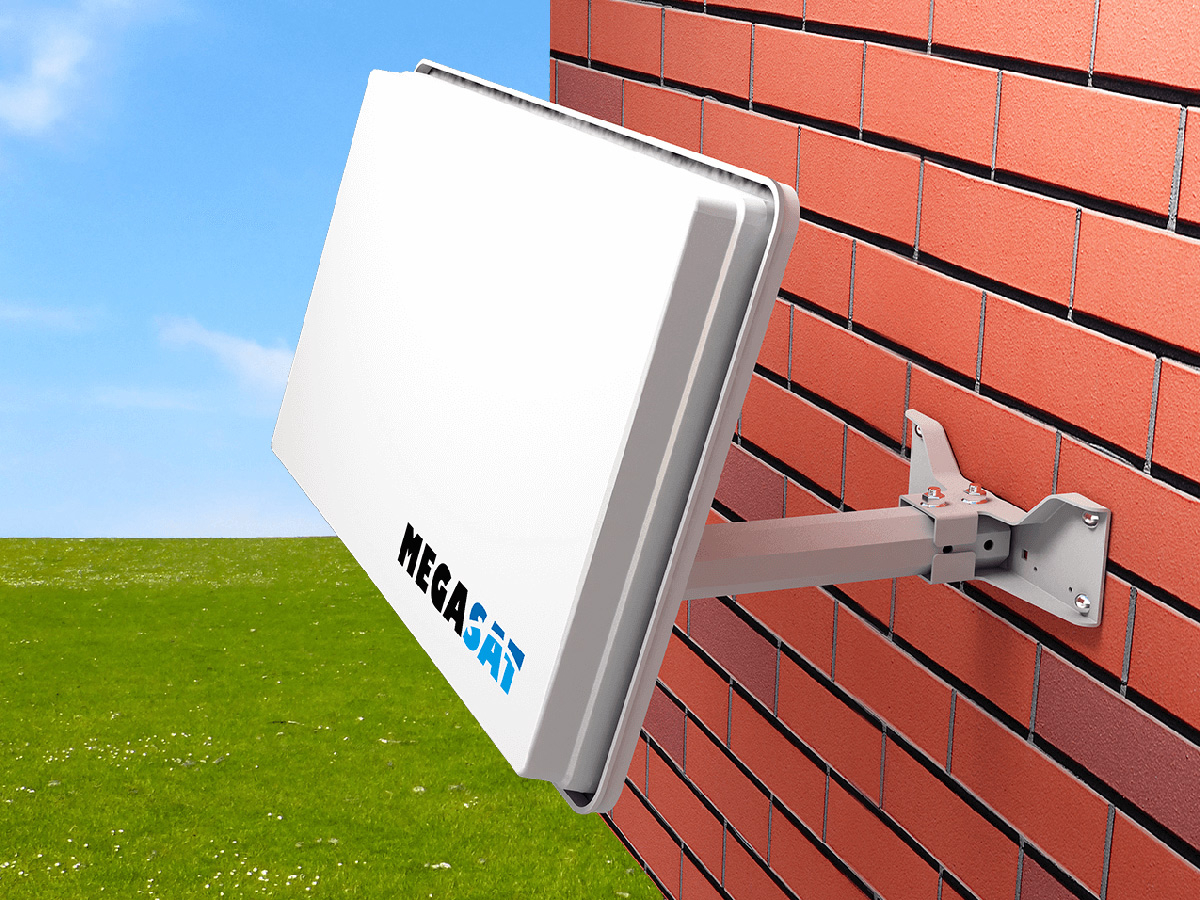 Megasat D4 vlakantenne - 4 coaxkabels