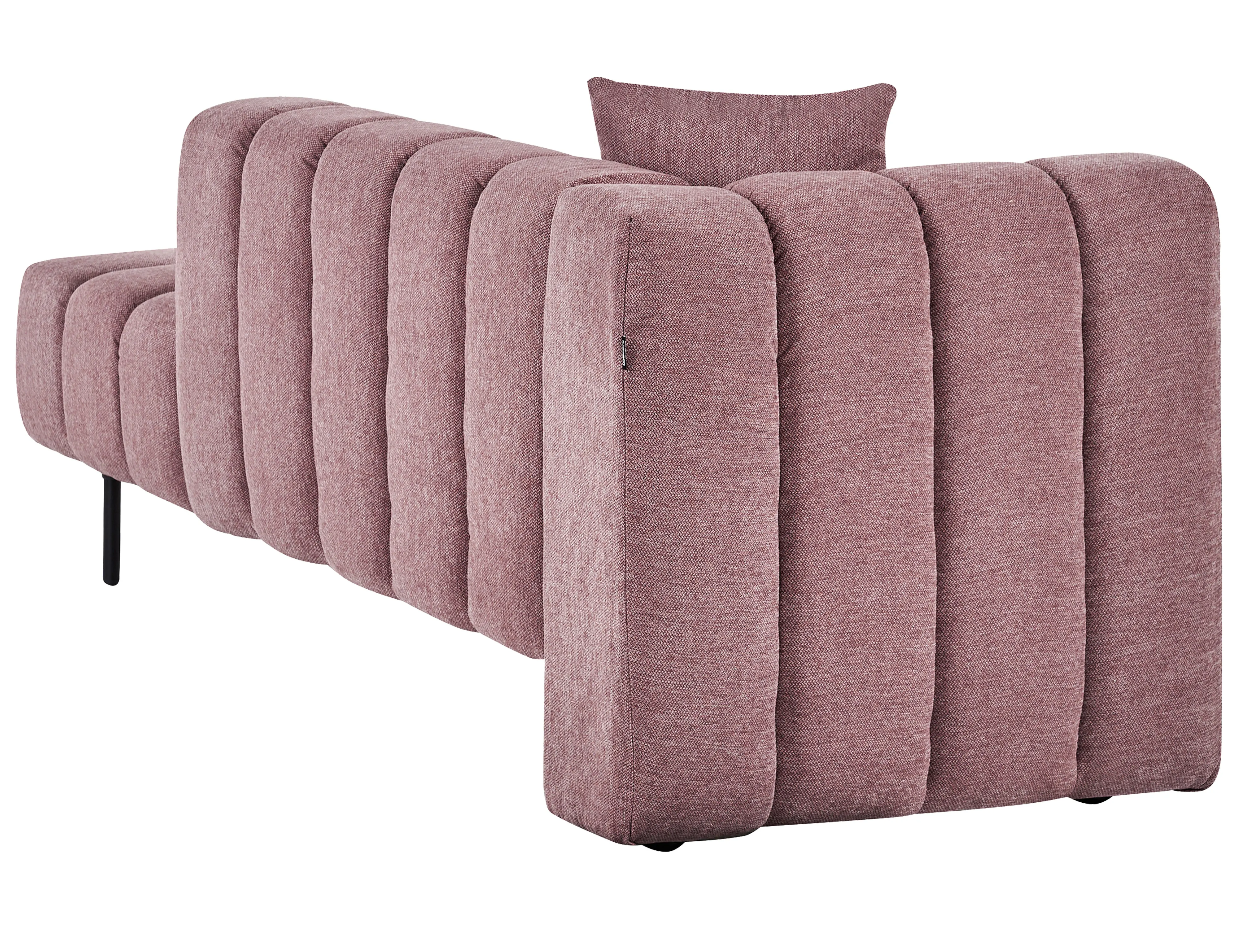 Linkszijdige chaise longue LANNILS Stof Roze