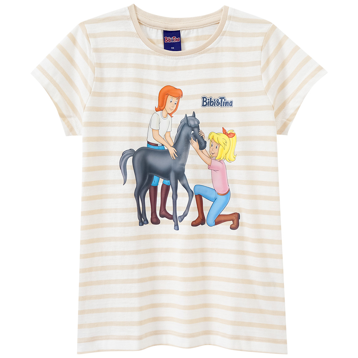 Topolino Bibi & Tina T-Shirt aus Bio-Baumwolle beige