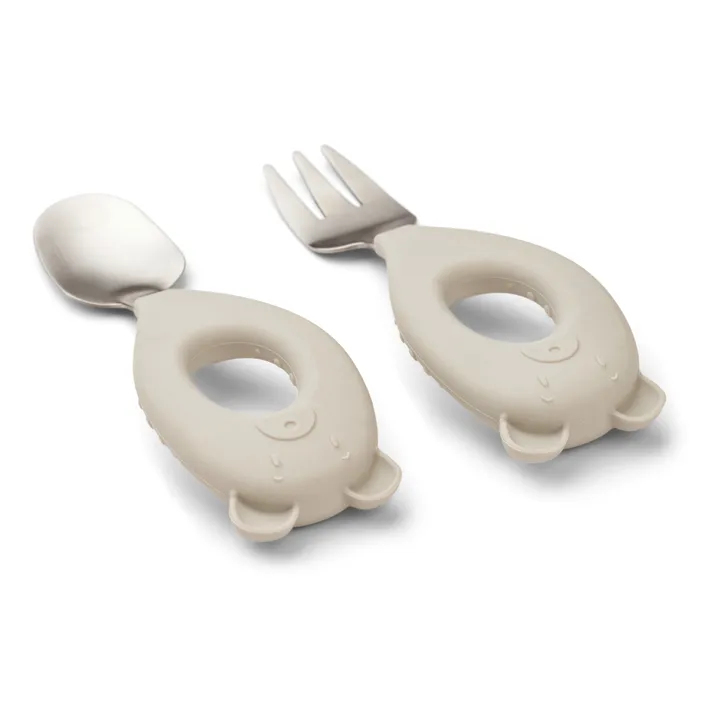 Liewood Couverts Stanley en inox - Set de 2 | Sable