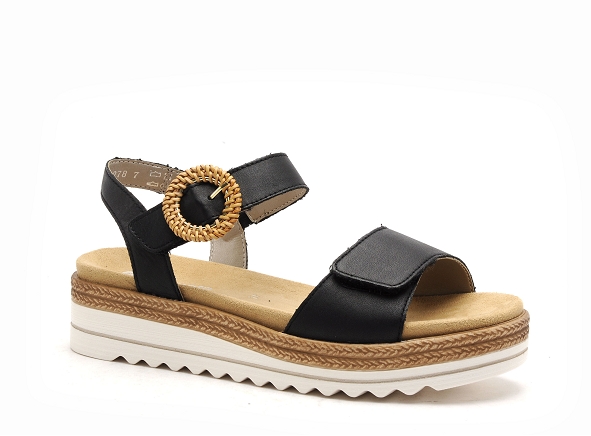 Remonte nu pieds plats femme d0q52 noir