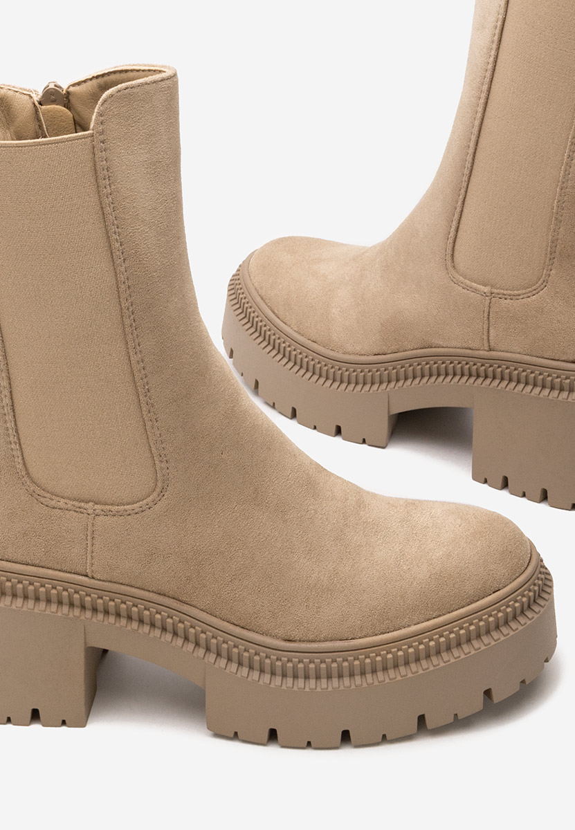 Bottines hautes femme kaki Sadia