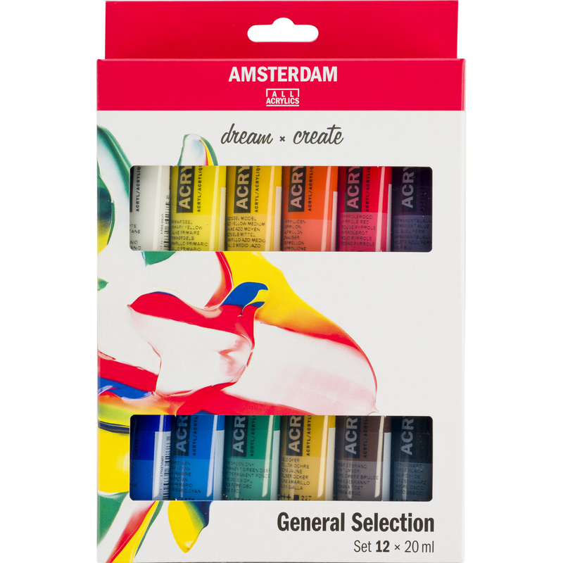 Amsterdam Acrylfarben Standard Series Set, 20 ml, assortiert, 12 Stück
