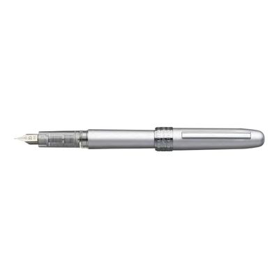 Platinum Plaisir - Stylo plume pointe moyenne - blanc