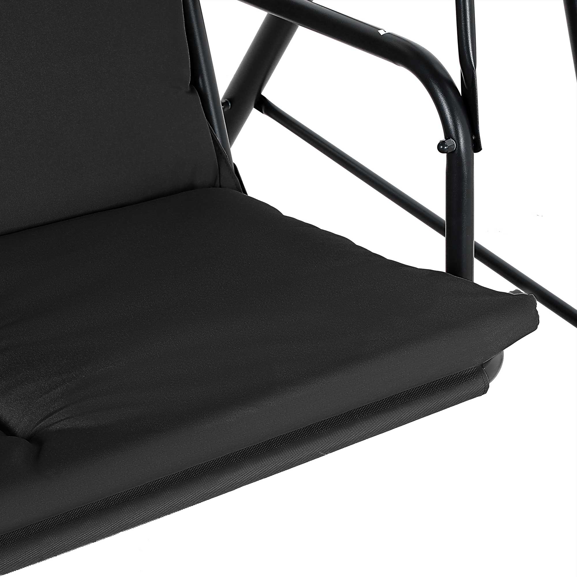 Strattore Hollywoodschaukel Gartenschaukel / Gartenliege 175 x 110 x 153 cm - Schwarz