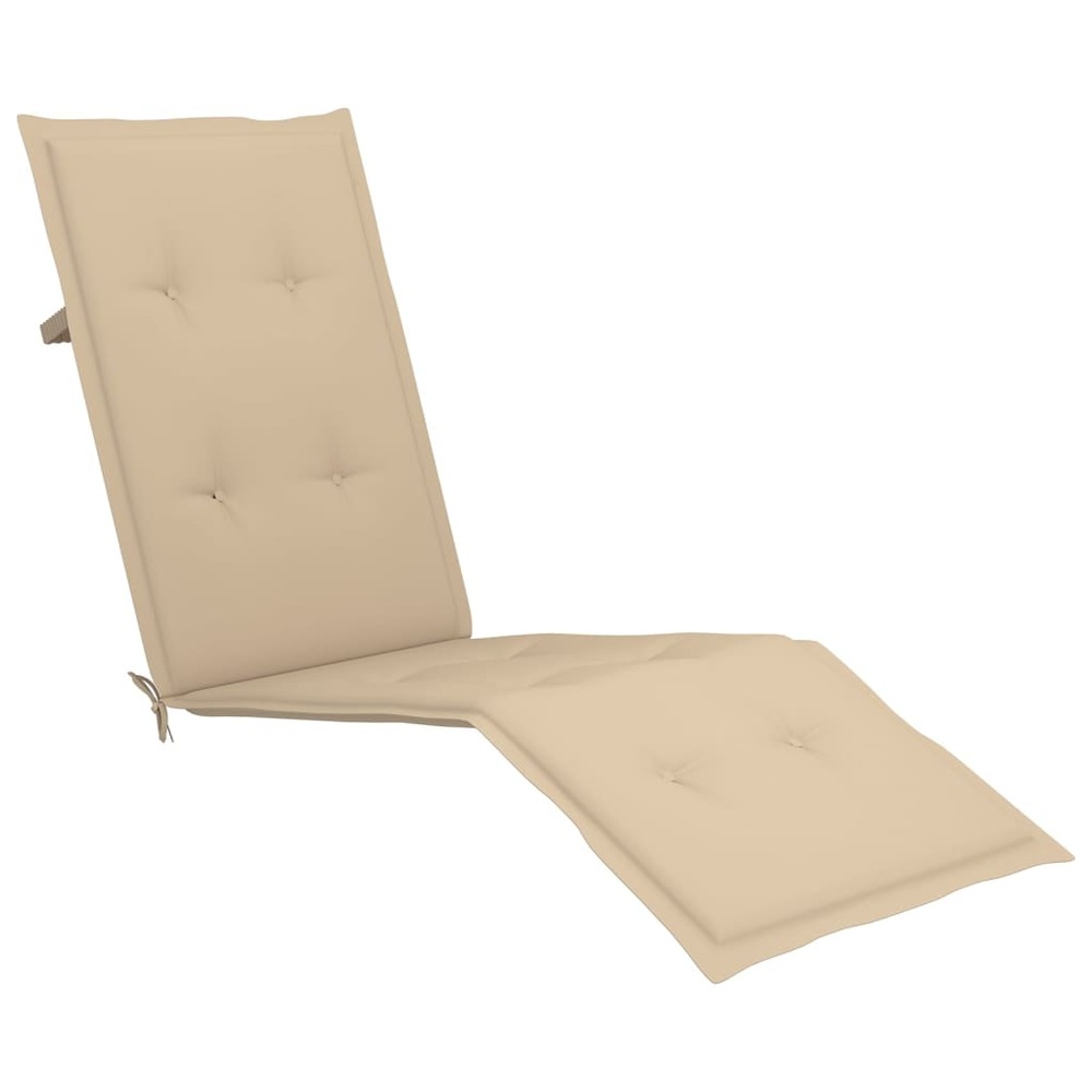Transat chaise longue bain de soleil lit de jardin terrasse meuble d'extérieur avec repose-pied et coussin acacia solide 02_0