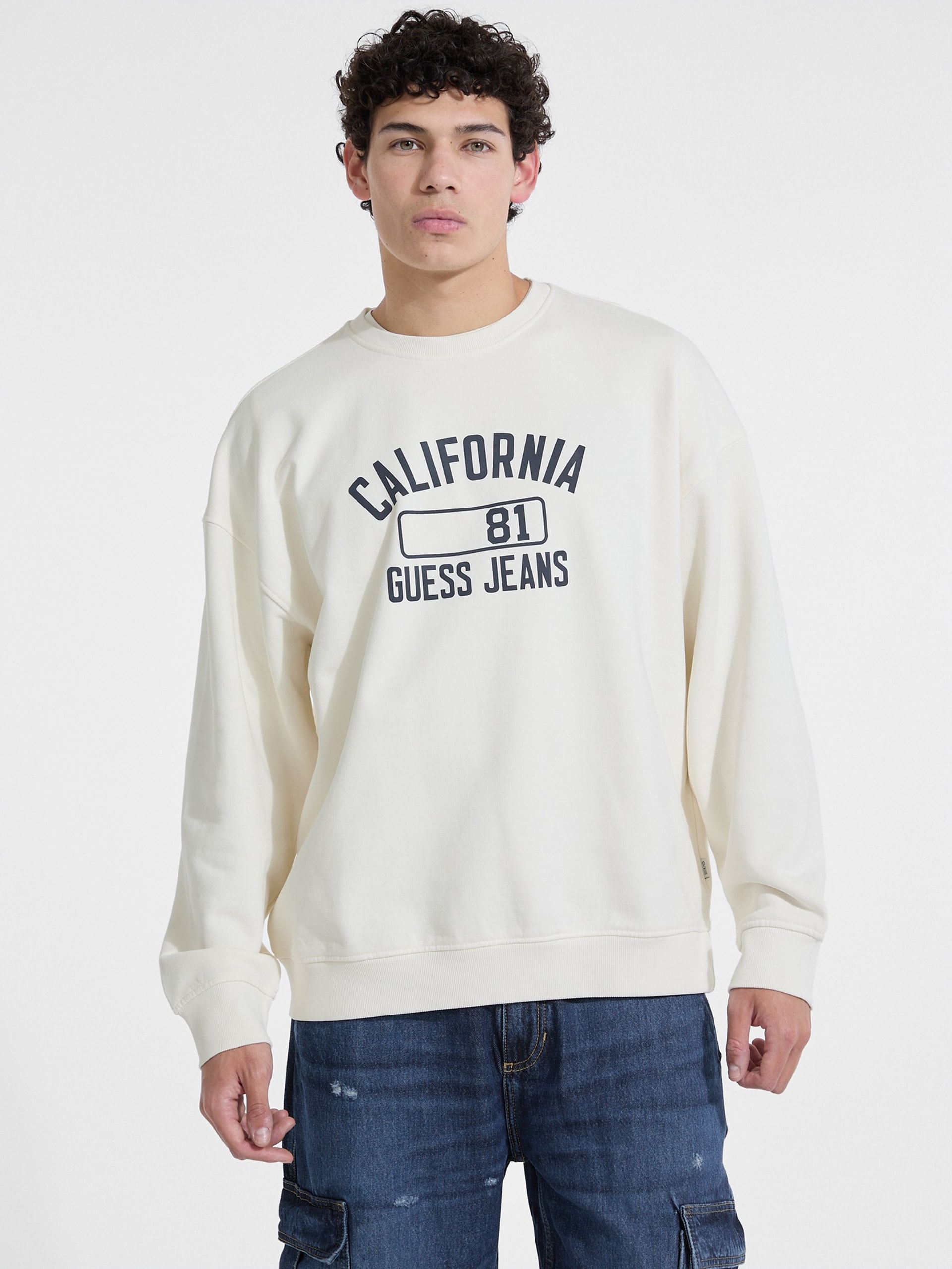 Camiseta de manga comprida com gola redonda estilo Califórnia