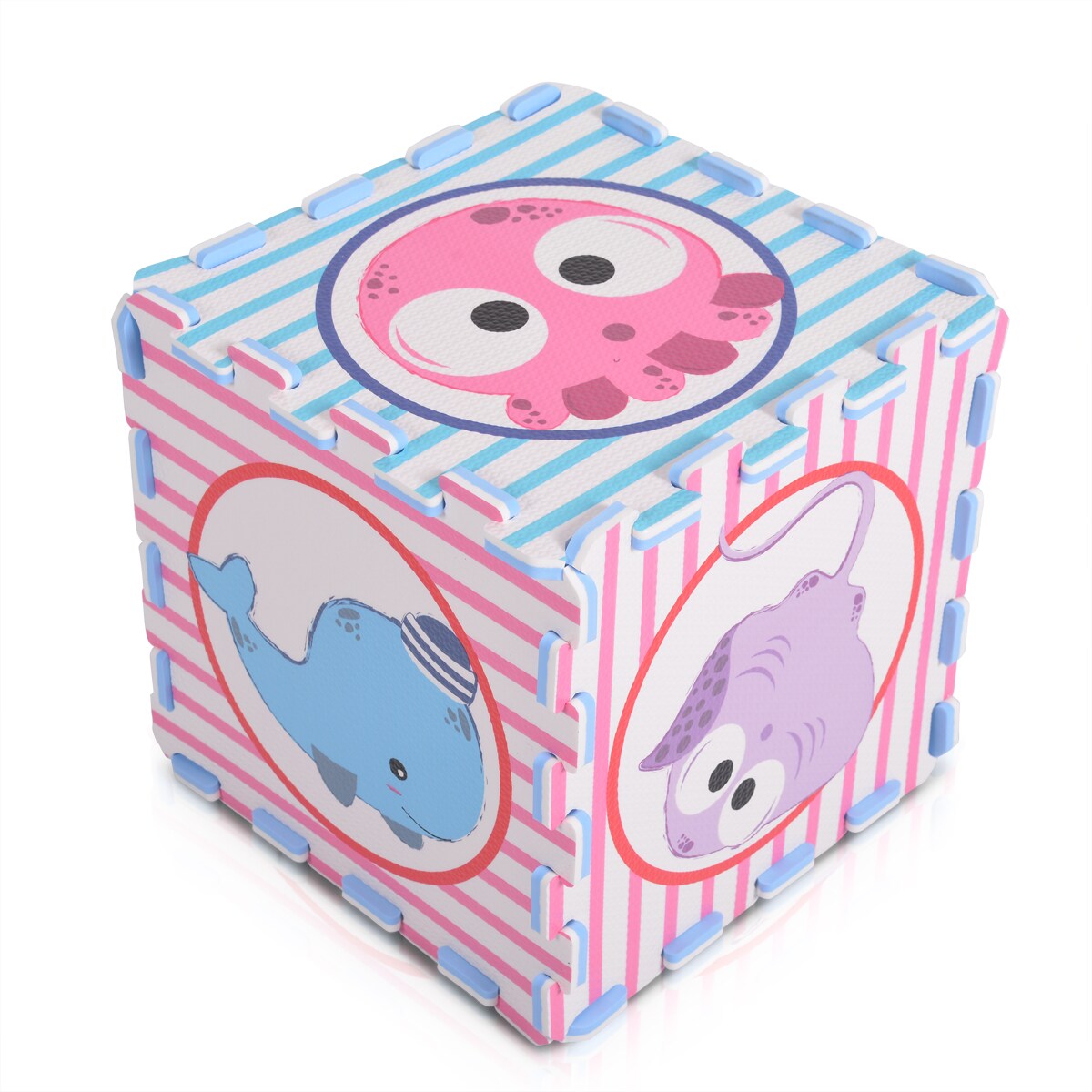 Moni Puzzlematte 9 teilig Puzzleteppich Teilegröße 31 x 31 cm EVA-Schaum blau