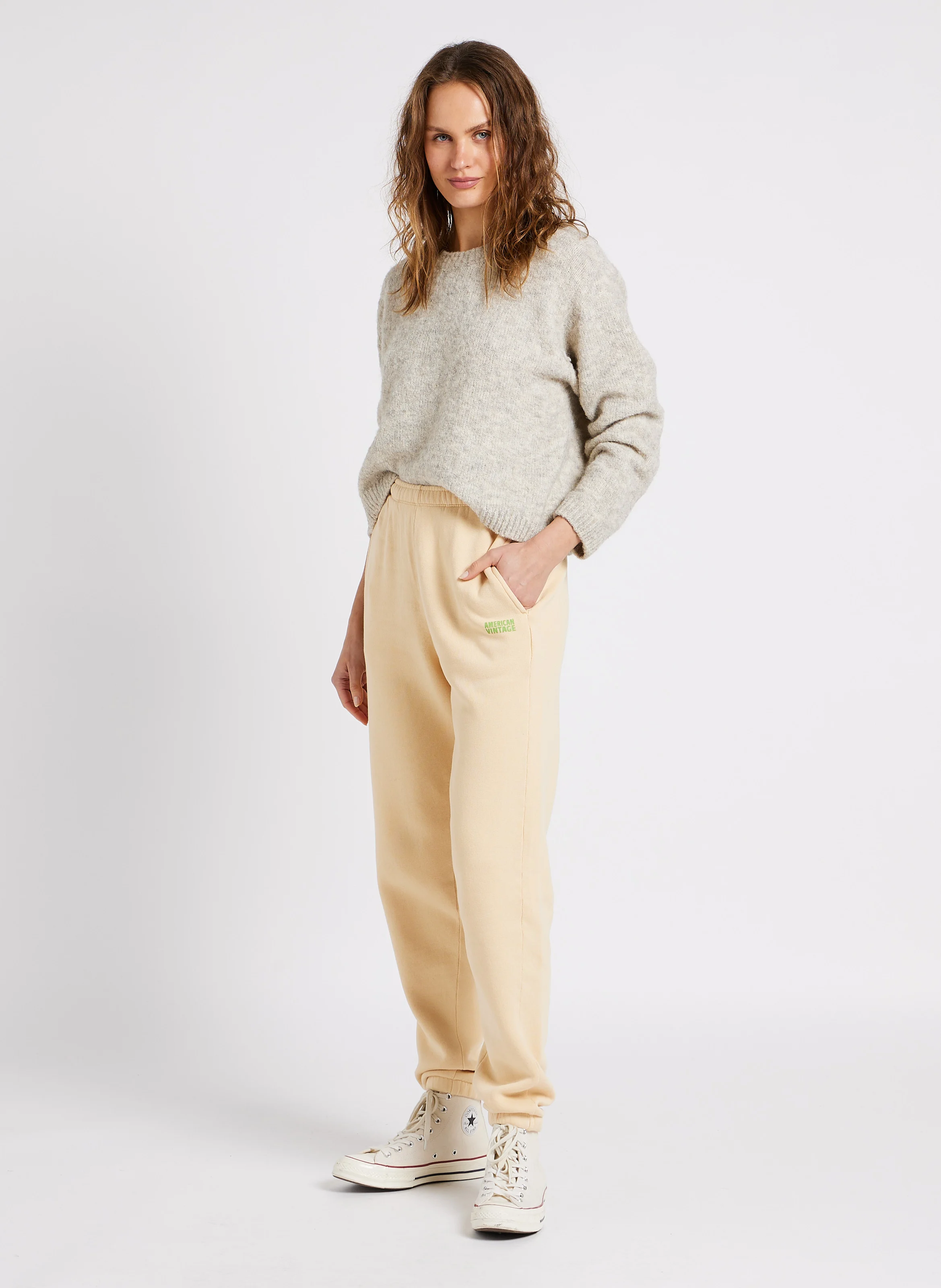 CIKOYA - Pull col rond| Gris