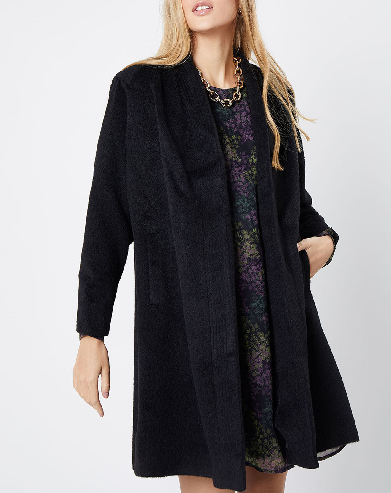 Molly Bracken Manteau façon peignoir noir