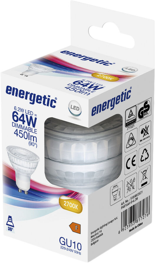 DTFP GU10 | PAR16 | Dim | 2700 Kelvin | 450 Lumen