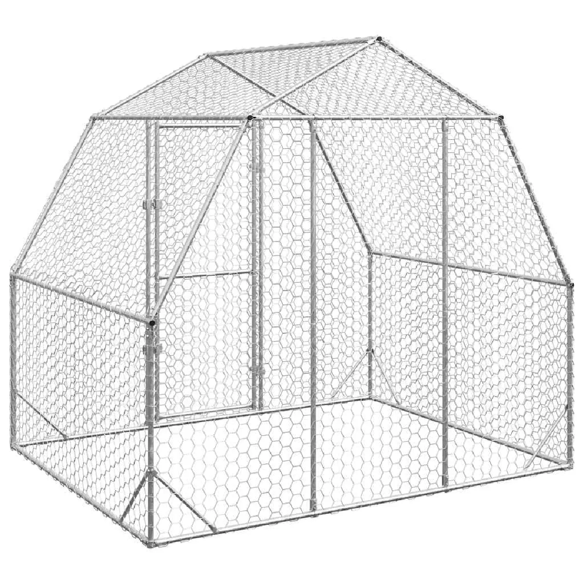 vidaXL Poulailler 2,5x2x2,25 m acier galvanisé