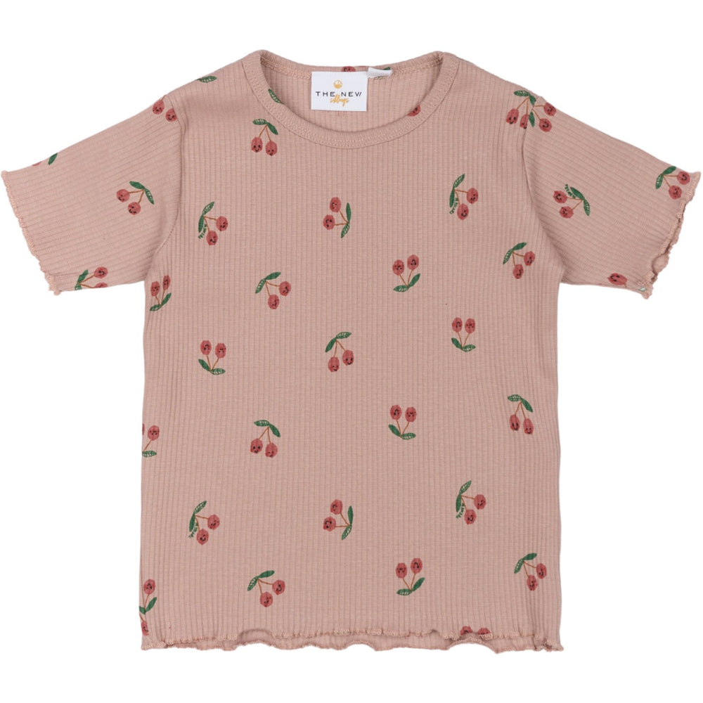 Køb THE NEW Siblings Adobe Rose AOP Oona Rib T-Shirt