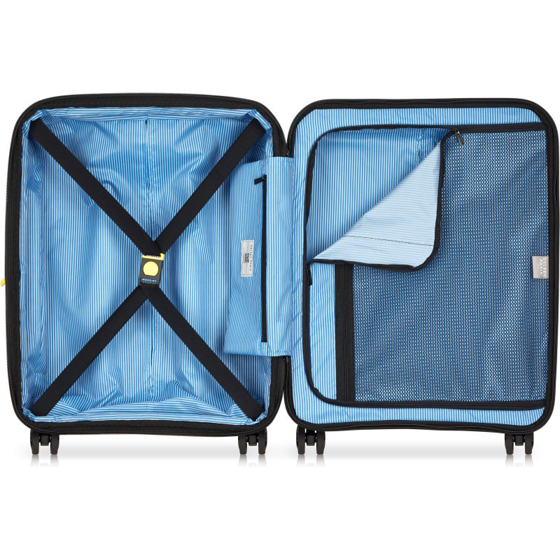 Delsey Valise cabine Slim Extensible Lutèce SE - 4 doubles roues 55 cm marine
