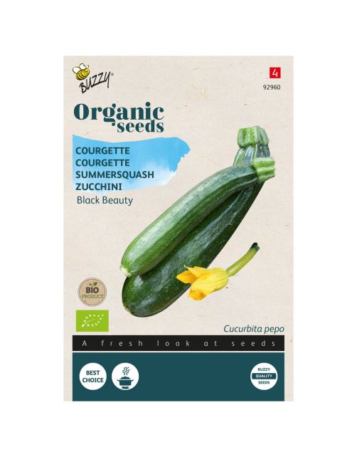 Buzzy Organic Courgette Black Beauty - Bio - Groentezaden - 2 g