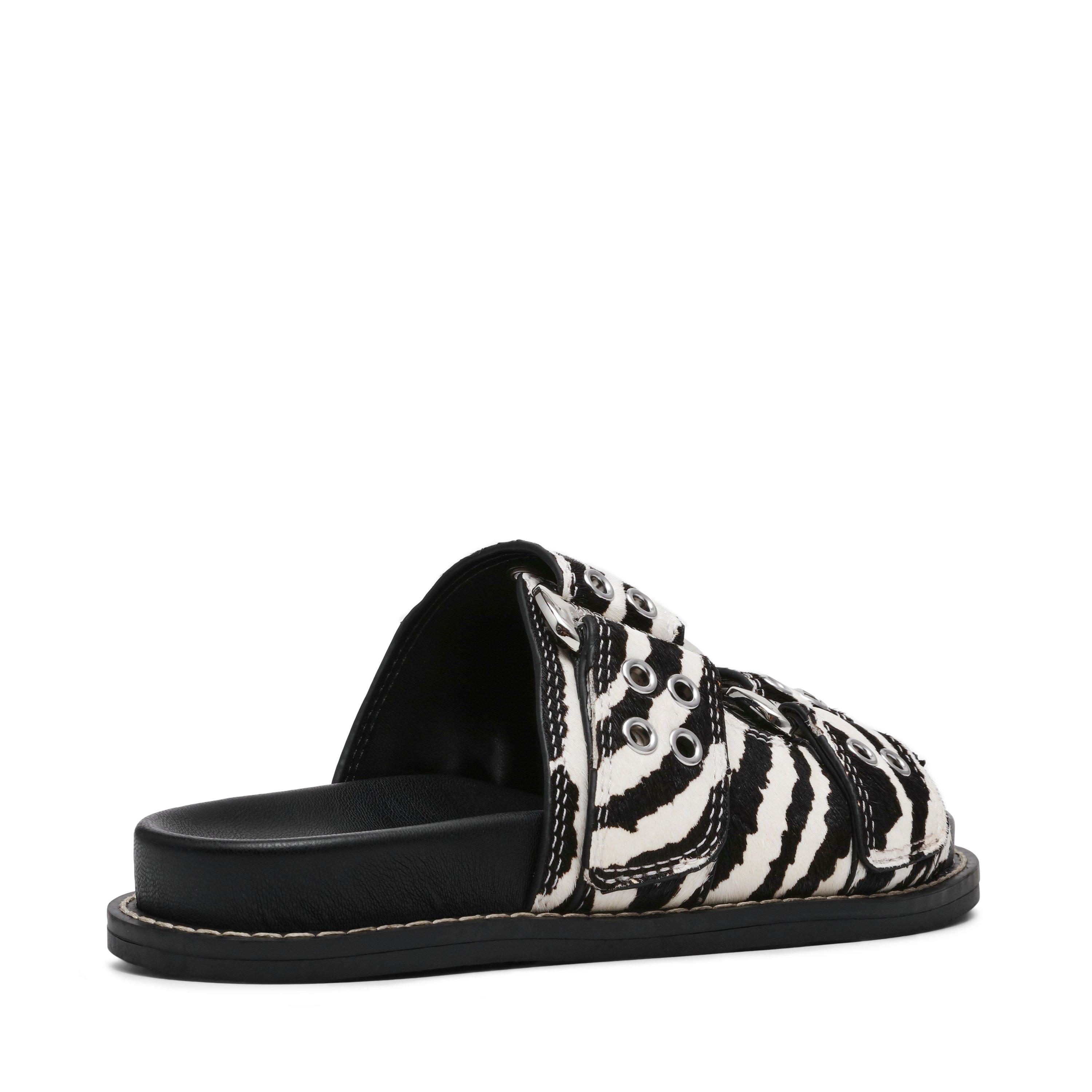 Steve Madden Agent Zebra Pool Slides