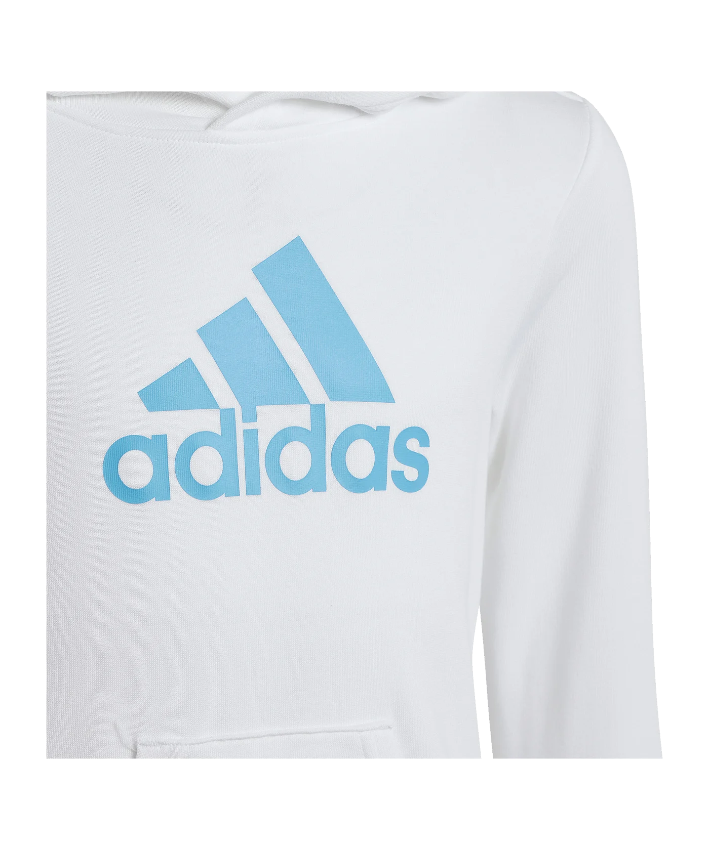 adidas Essentials Big Logo Hoody Kids Weiss Blau