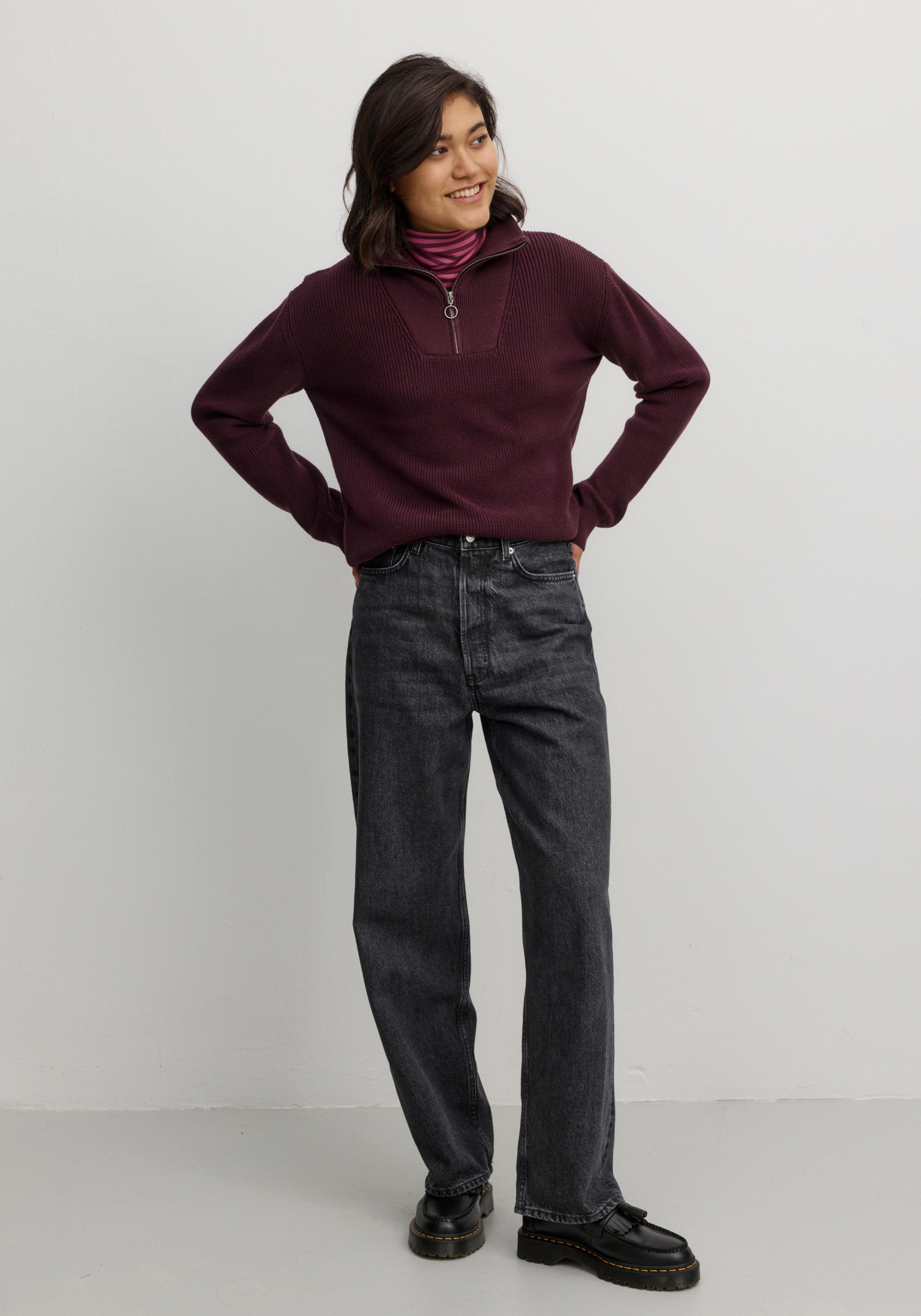 Recolution Troyer-Pullover Nigella Dark Plum