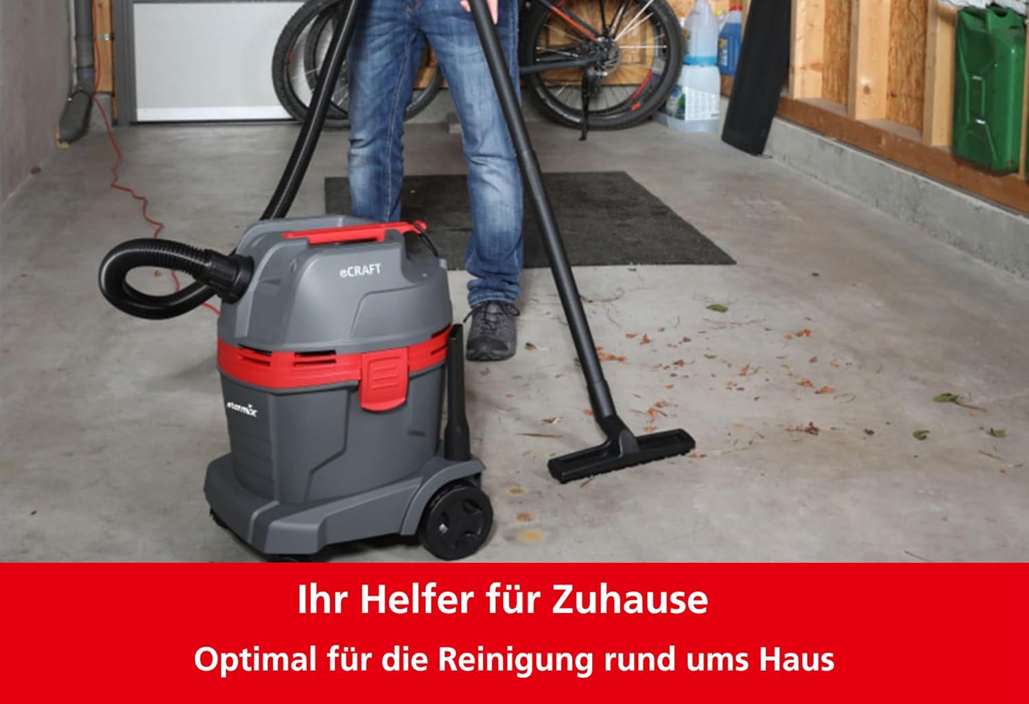 Starmix eCraft L-1422 HKR - Nass-/Trockensauger Staubklasse L, 1400 W, 22 L - Allessauger mit hoher Saugleistung, kompakt, leicht & intuitiv, 8,9 m Aktionsradius für Büro, Auto, Garage