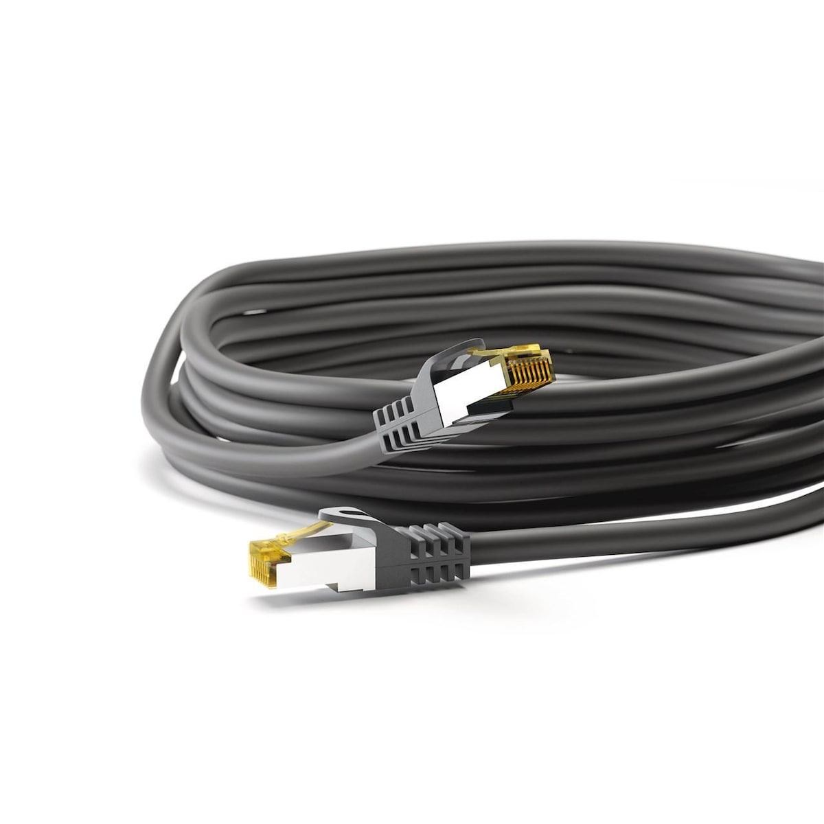 Goobay RJ45 patchkabel CAT 6A S/FTP (PiMF), 500 MHz, med CAT 7 råkabel, svart
