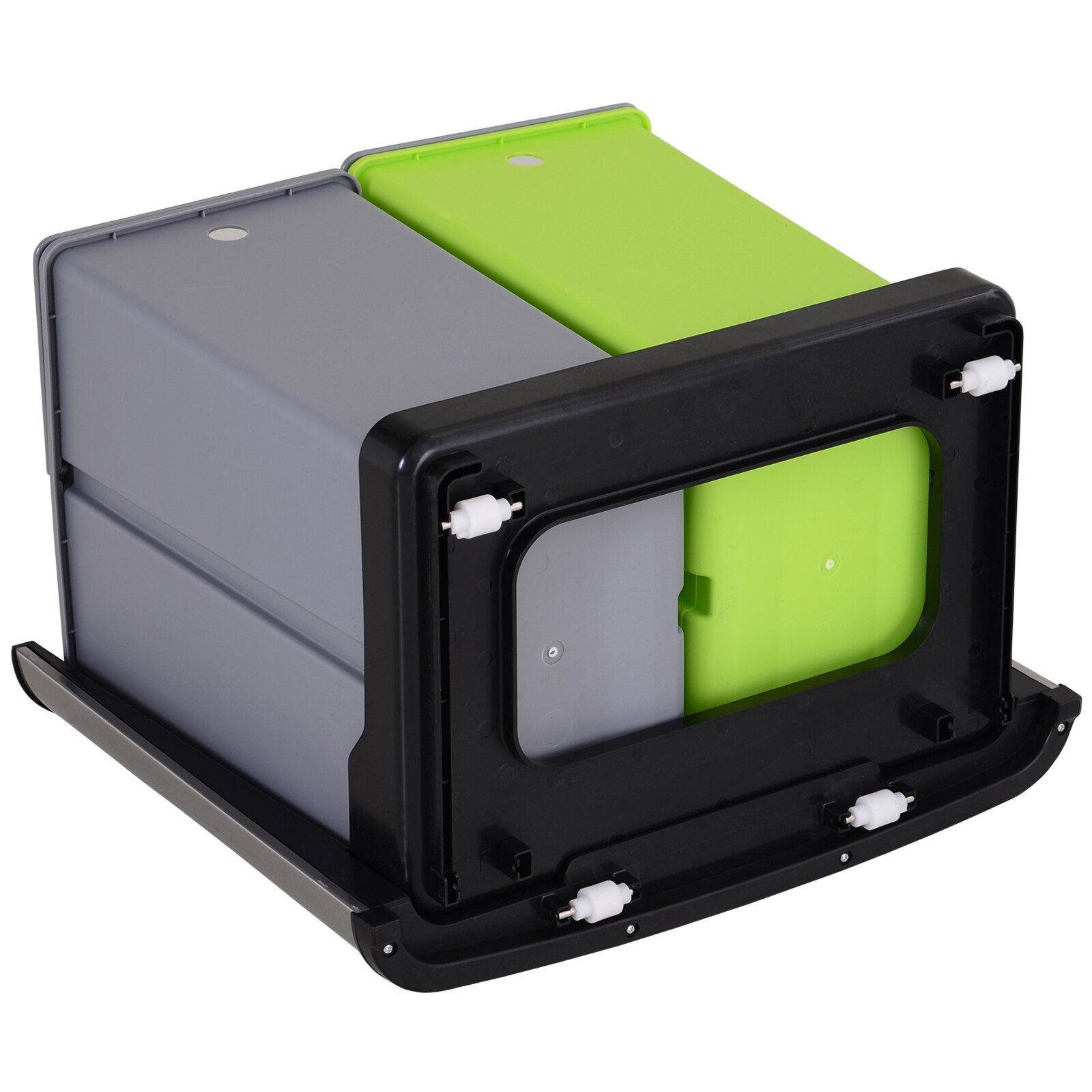HOMCOM Abfalleimer mit Sensor silber 42 x 30 x 81 cm (LxBxH)