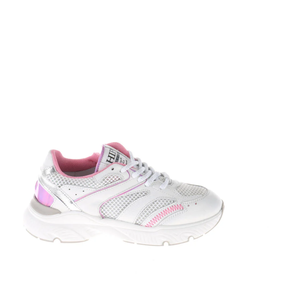 Hip leren sneakers wit