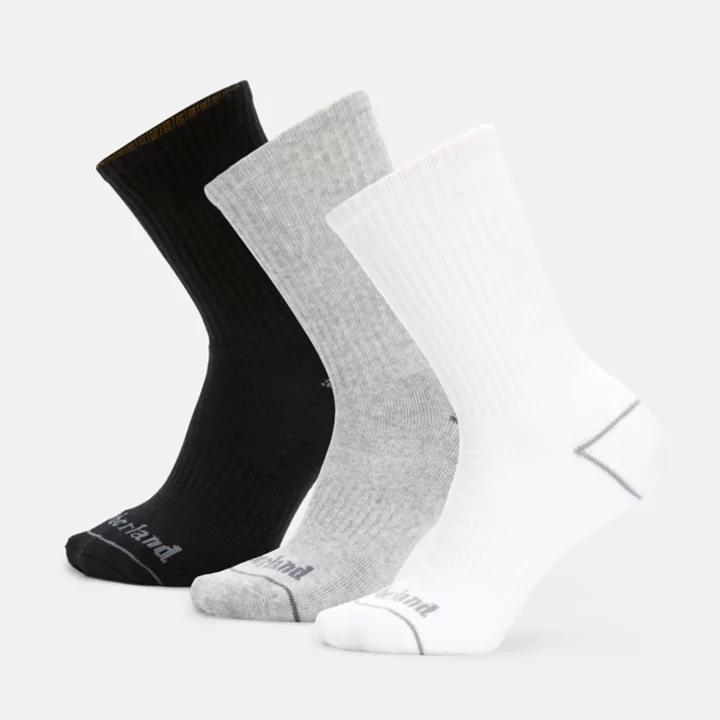 Conjunto de 3 pares de meias Bowden Crew multicoloridas, unissex.