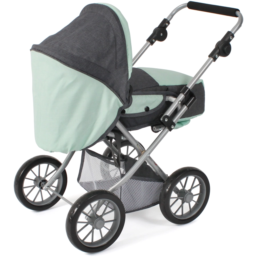 BAYER CHIC 2000 Kombi-Puppenwagen LENI Melange anthrazit-mint