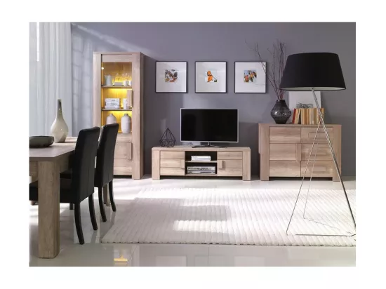 Table non extensible 180 x 90 cm - Collection FARRA - Coloris chêne Oak Canyon