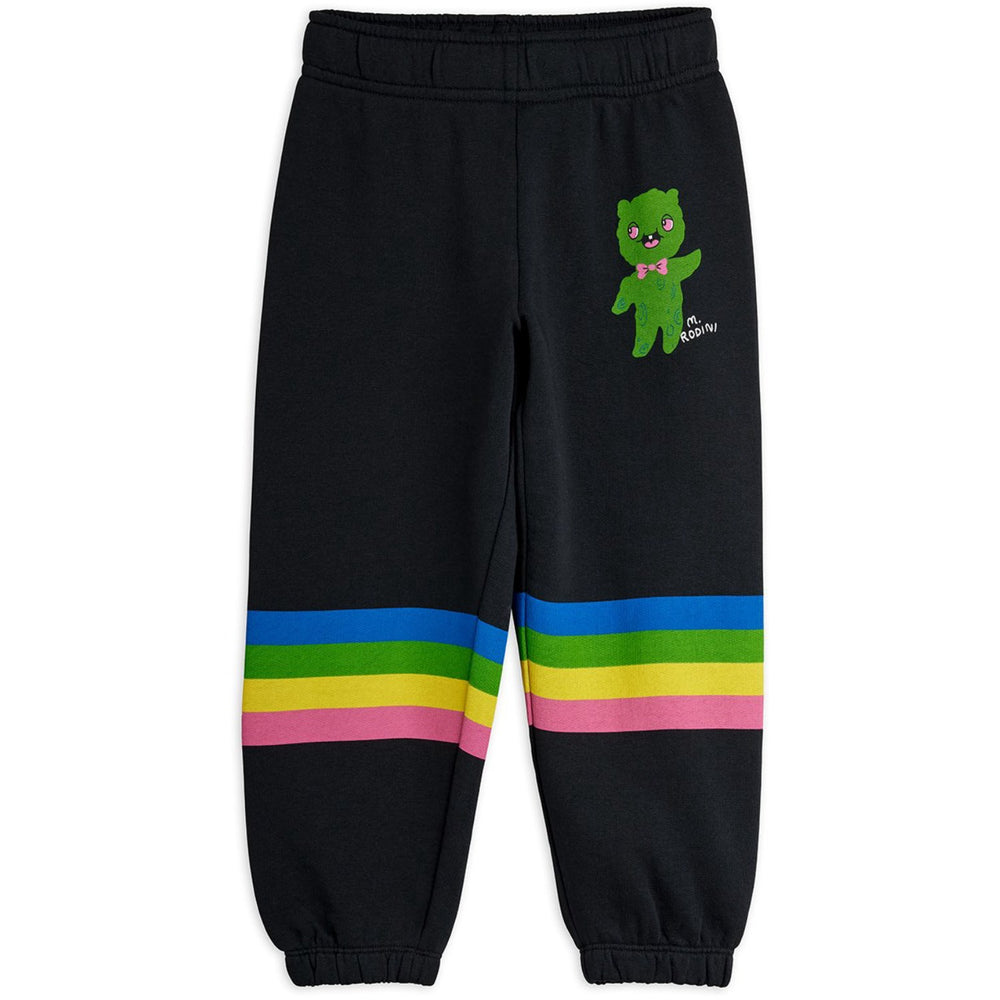 Køb Mini Rodini Black Alien Stripe Sp Sweatpants