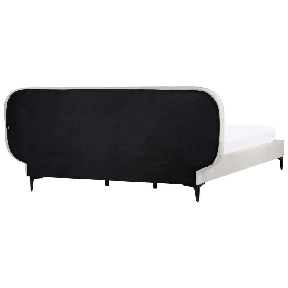 SUZETTE - Tweepersoonsbed - Lichtgrijs - 180 x 200 cm - Polyester