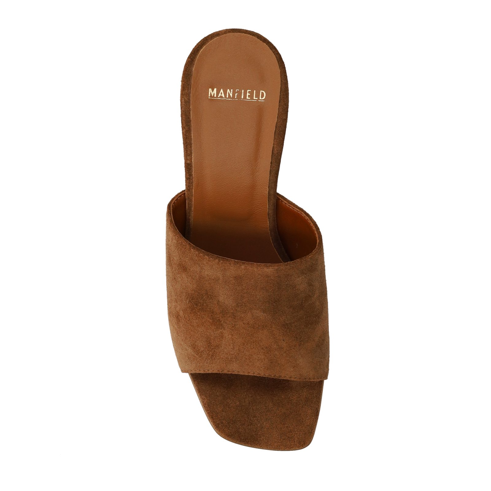 Bruine suède sandalen met hak